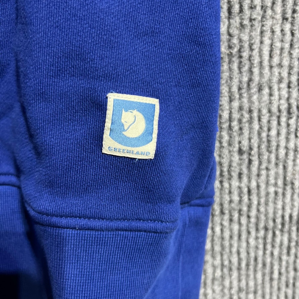 Fjallraven Greenland Sweatshirt Womens Small Blue Raglan Sleeve Crew Neck Logo - Picture 5 of 10